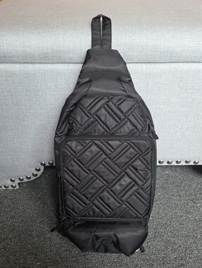 lug Quilted Black Sling Backpack